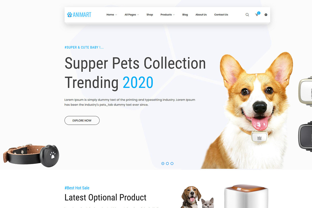Animart - Pet shop & care template, a Bootstrap Template by techboot (Photo 3 of 7)