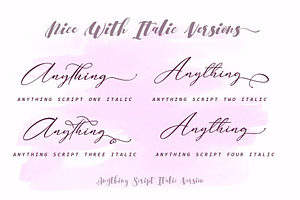 Anything Script 8 Fonts