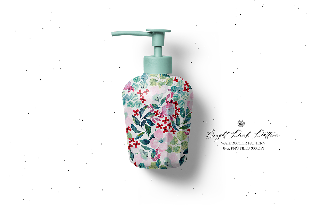 Bright Pink Watercolor Pattern, a Pattern Graphic by Webvilla Studio (Photo 2 of 5)