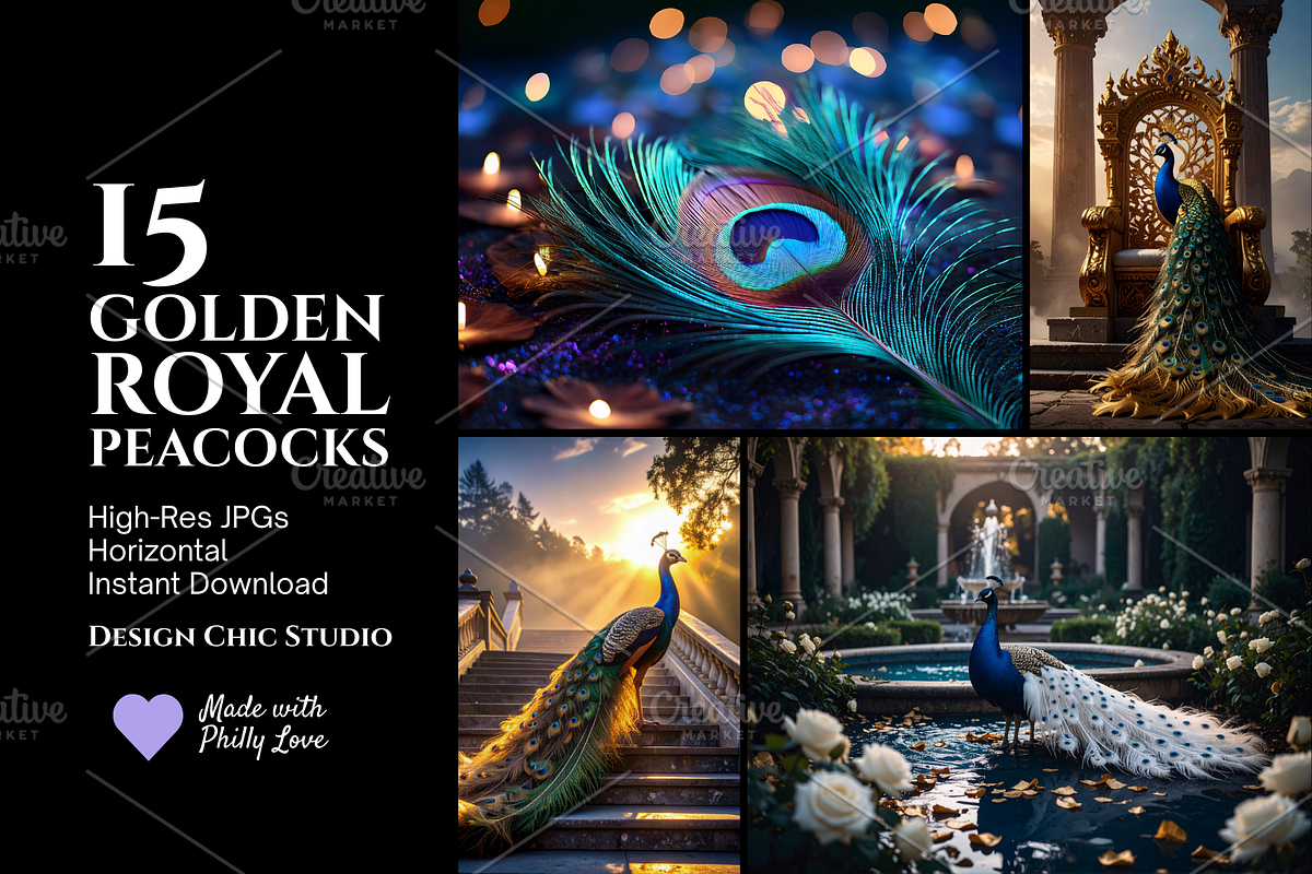 The Golden Royal Peacock Collection, an Animal Photo by Design Chic Studio (Photo 1 of 4)