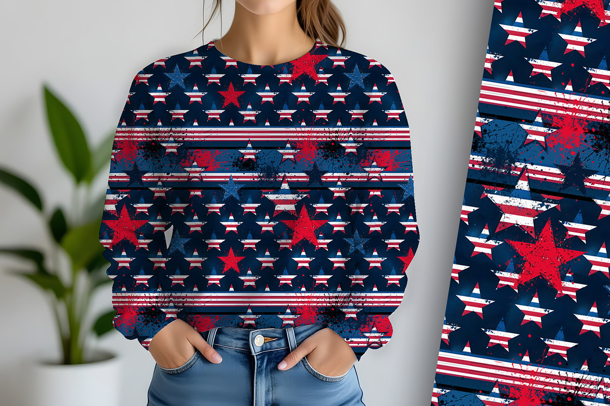 Freedom Fighter USA Stripe Seamless, a Pattern Graphic by Sharon Schwalbe (Photo 1 of 5)