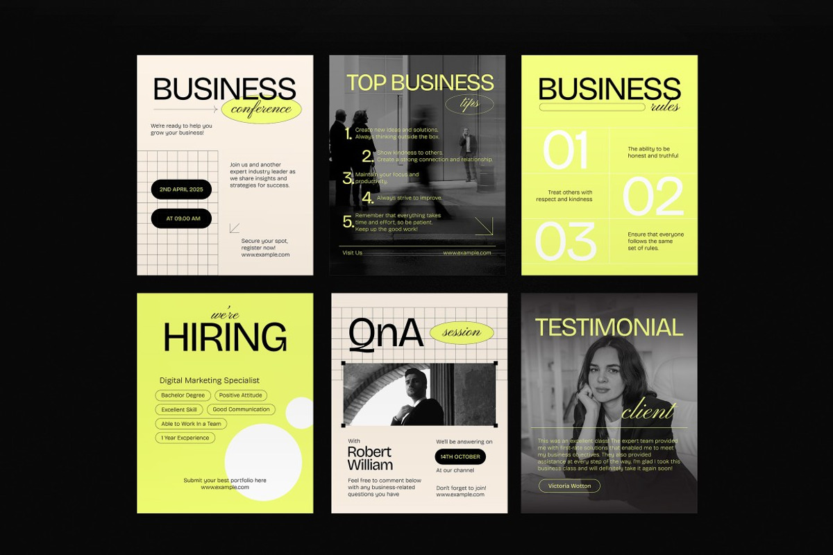 Business Instagram Set, a Social Media Template by graphicook (Photo 2 of 3)