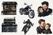 Classic Black Father's Day Clipart, an Illustration by NadiaTheronArt (Thumbnail 4 of 5)