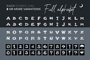 Cumulus Clouds Letters Overlays, a Symbol Font by PhotoSpirit (Thumbnail 3 of 8)
