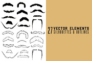 Movember Elements & Patterns, an Illustration by Rawberry Strubarb Ink. (Thumbnail 2 of 4)