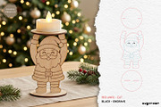 Christmas Character Candle Holders, a Decorative Illustration by svgocean (Thumbnail 10 of 14)