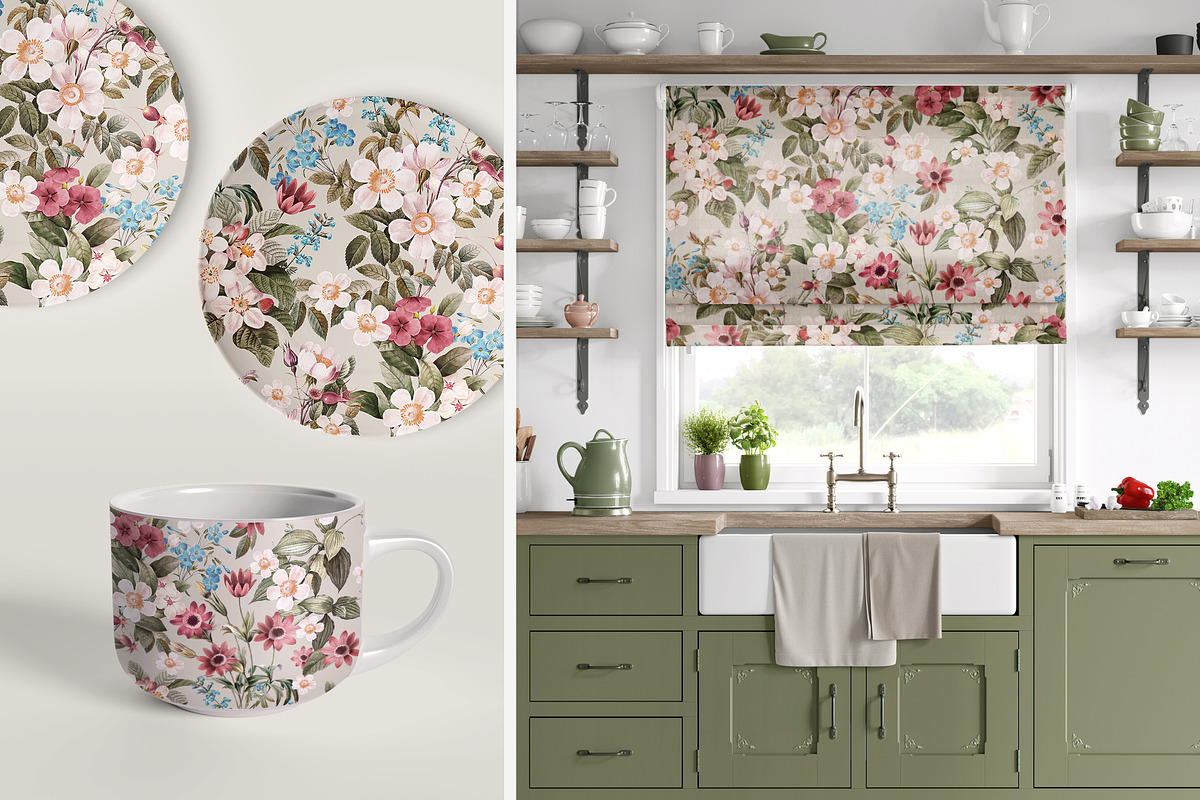 Gentle Bloom Vintage Pattern, a Pattern Graphic by Yello_illustration (Photo 12 of 18)