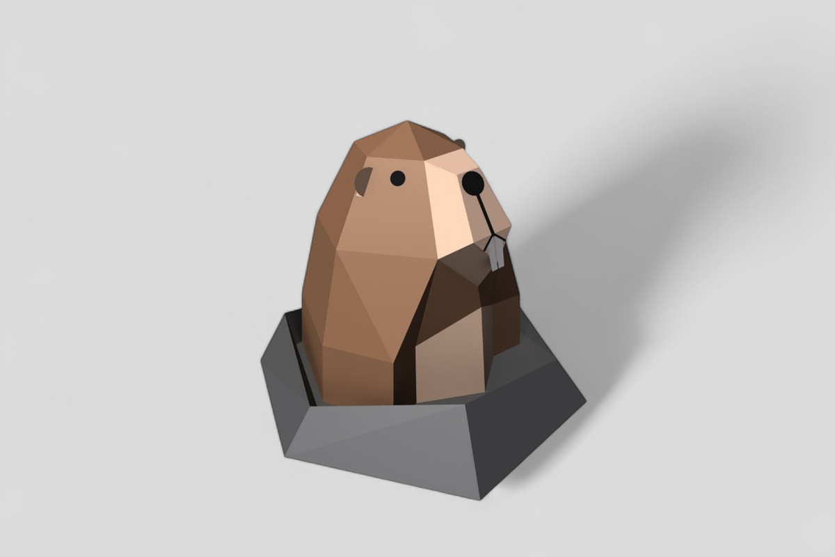 DIY Groundhog - 3d papercraft, a Print Template by PAPER amaze