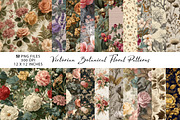Victorian Botanical Floral Patterns, a Pattern Graphic by CreationArt (Thumbnail 1 of 5)