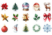 Brush Doodle Christmas Clipart, an Illustration by Designking (Thumbnail 3 of 5)