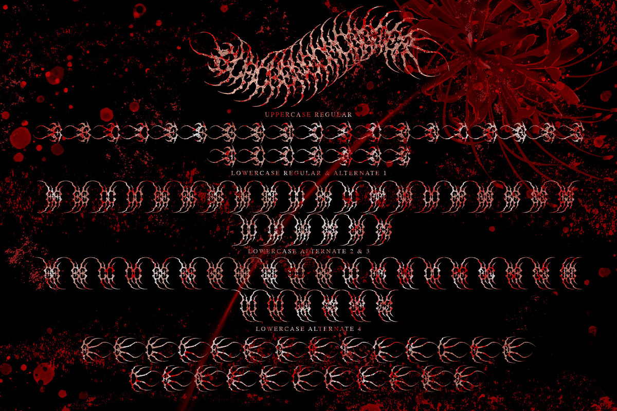 Guardian Centipede-Black Metal Font, a Blackletter Font by Madhaline Studio (Photo 13 of 13)