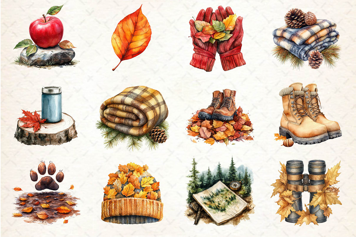 Autumn Nature Walk Clipart, an Illustration by Dream Creation (Photo 2 of 4)