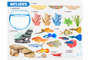 Watercolor tropical fish clipart, an Animal Illustration by ArtfulStudio (Thumbnail 2 of 8)