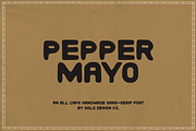 Pepper Mayo |  Handmade Sans-Serif, a Sans Serif Font by Gold Design Co. (Thumbnail 1 of 4)