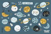 Cute space cats - graphic collection, a Pattern Graphic by Cuteanny Design (Thumbnail 7 of 10)