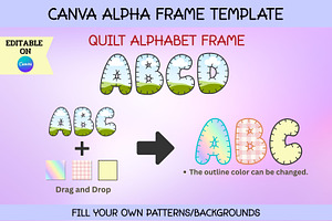 Quilt Alphabet Frame - Canva