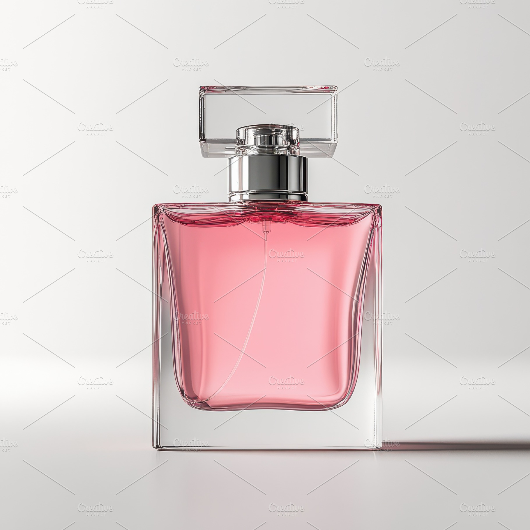 Mockup of a square perfume bottle wi, a Background Photo by Pixeness