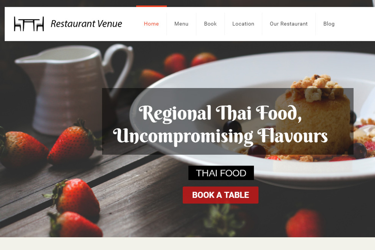 Restaurant Venue, a WordPress Template by WPICODE (Photo 3 of 8)