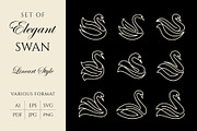 Elegant Swan Lineart Logos, a Branding & Logo Template by Buqancreative (Thumbnail 1 of 9)