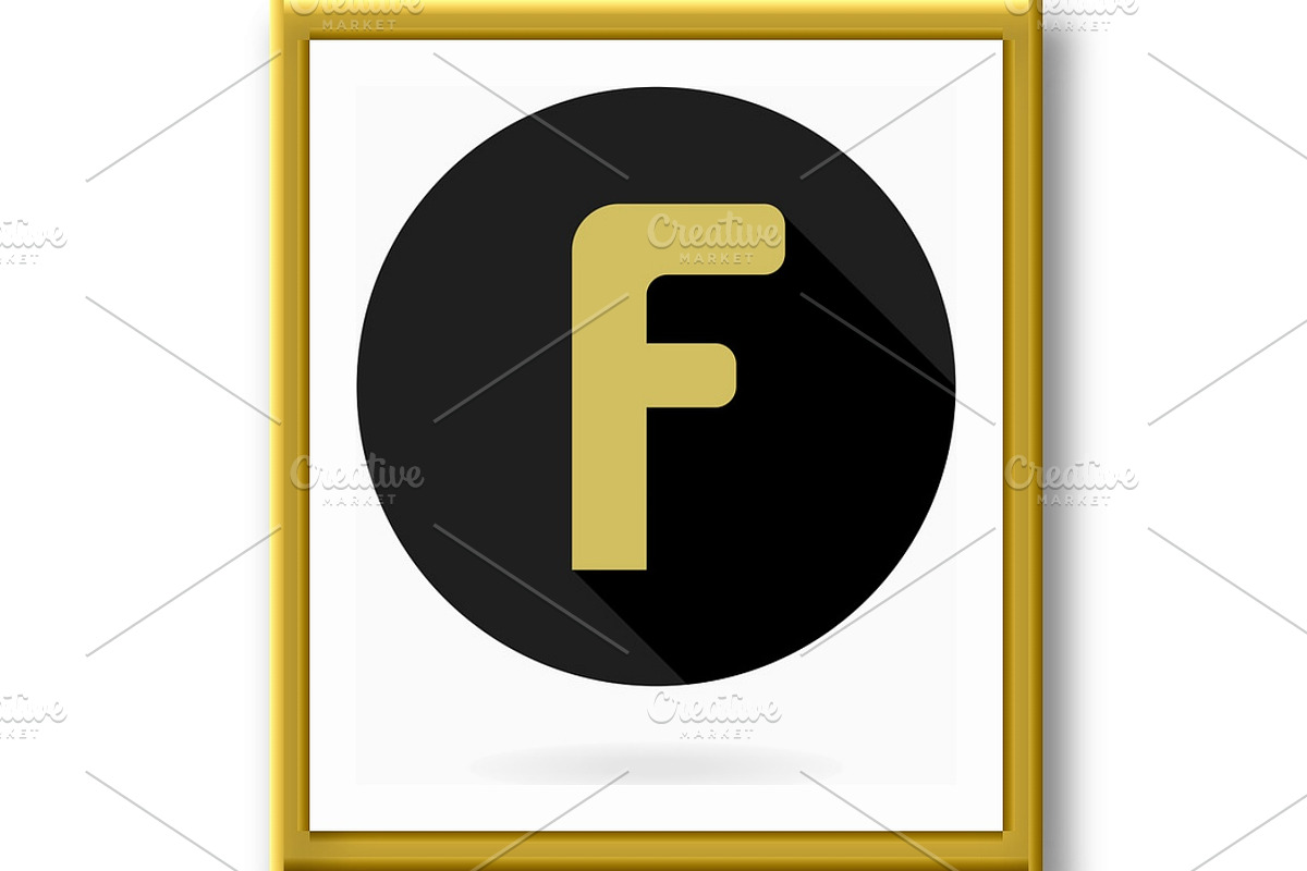 Fine Vector Flat Icon With Letter F, a Texture Graphic by FineArtStudio (Photo 2 of 3)
