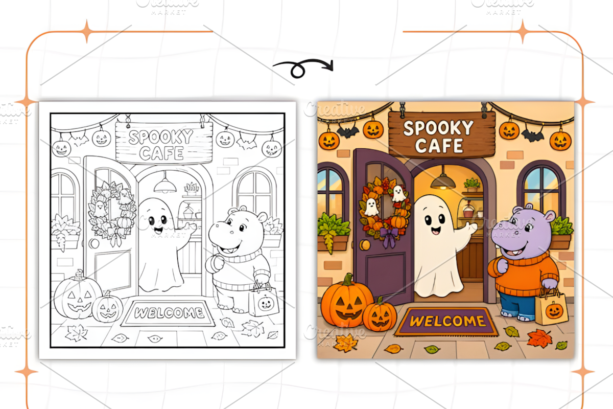 Cute Spooky Book Bold and Easy, a Seasonal Illustration by Design Station (Photo 7 of 8)