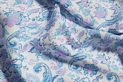 Blue & Pink Ethnic Paisley Pattern, a Pattern Graphic by Gullenda (Thumbnail 3 of 6)