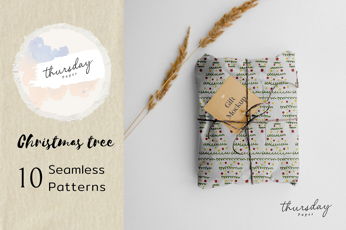 Christmas tree seamless pattern, a Pattern Graphic by Thursdaypaper (Photo 7 of 8)