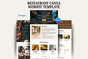 Restaurant Website Canva Templates, a Landing Page Template by Snapybiz (Thumbnail 1 of 11)