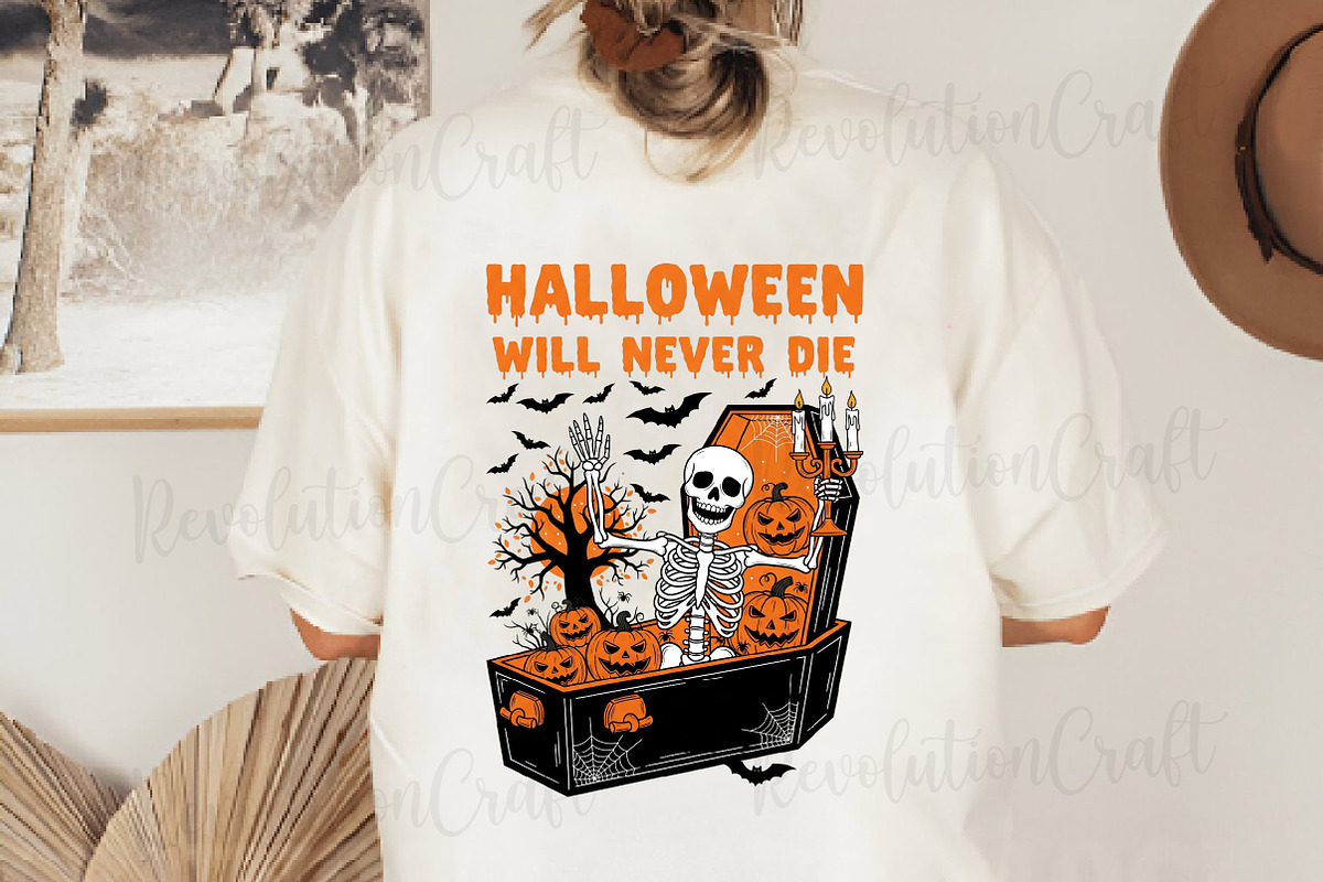 Retro Skeleton Halloween PNG Bundle, an Illustration by OK Design (Photo 2 of 14)