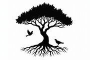 Tree and Birds Clipart Set of, an Illustration by musafir_fashion (Thumbnail 4 of 9)