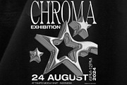 Chrome Stars Collection - 34 Png, an Object Graphic by Hainz Studio (Thumbnail 3 of 10)