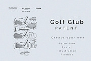 Golf Club Patent, an Illustration by Nordic Designs (Thumbnail 1 of 3)