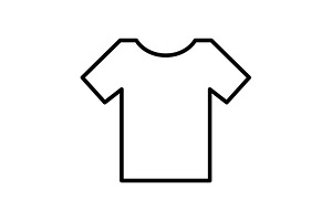 Vector Blank Tshirt Icon Symbol