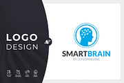 Smart Brain Logo Template, a Branding & Logo Template by LOGOMAGINE (Thumbnail 1 of 16)