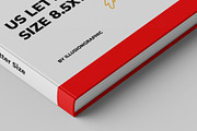 US Letter Book Mockup - 8 views, a Books & Magazine Mockup by Illusiongraphic (Thumbnail 19 of 22)