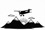 Adventure Plane & Mountain Set, an Illustration by BIPLOB EXPERT (Thumbnail 4 of 9)
