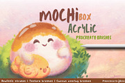 MochiBox Acrylic Procreate Brushes, a Brush Add-On by ProcreateiBox (Thumbnail 1 of 7)