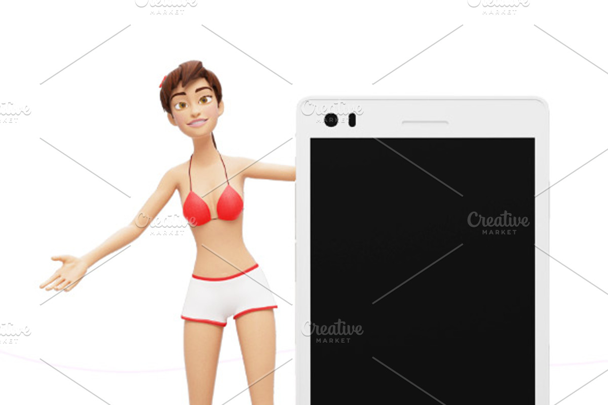 35 Promo Mock-Ups w/ Swimsuit Jenny, an iPad Mockup by Oleg Ribar (Photo 14 of 30)