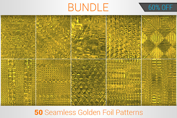 50 Seamless Golden Foil Patterns preview 6