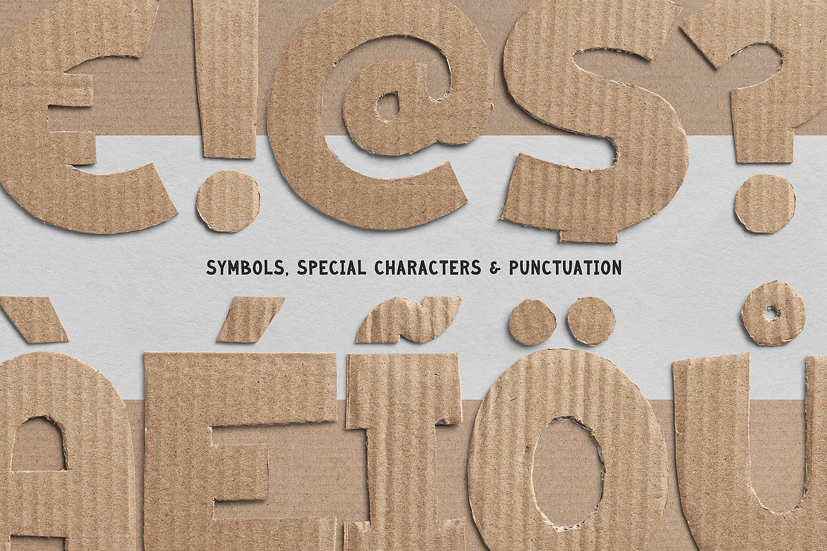 Cut Out Cardboard Letters, an Object Graphic by Mint Pixels (Photo 2 of 6)