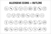 Food & Allergen vector icons, an Outline Icon by Studio Dot by dot (Thumbnail 5 of 6)