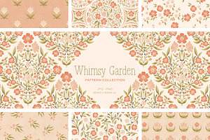 Whimsy Garden Floral Patterns, a Pattern Graphic by Eclectic Anthology