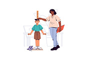 Pediatrician doctors examine kids, a Healthcare Illustration by PaperTrident (Thumbnail 8 of 11)