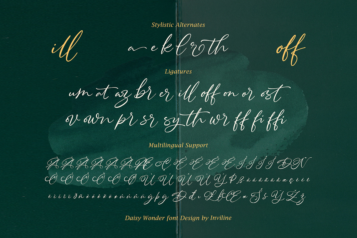Daisy Wonder – Modern Handwritten, a Handwritten Font by Inviline.co (Photo 8 of 10)
