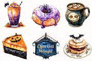 Halloween Sweets Café Clipart, an Illustration by OK Design (Thumbnail 2 of 5)