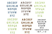 Font set with handwritten pattern, an Illustration by UVAconcept (Thumbnail 3 of 3)