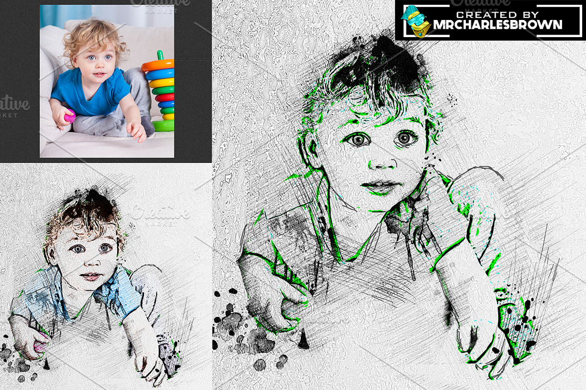 Pure Art Hand Drawing 150, an Action Add-On by mrcharlesbrown (Photo 9 of 10)