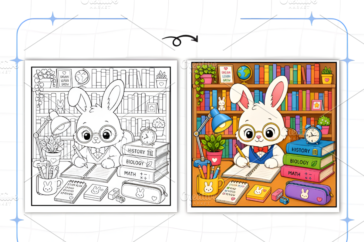 Adult Cozy University Days Coloring, a Decorative Illustration by Design Station (Photo 3 of 7)