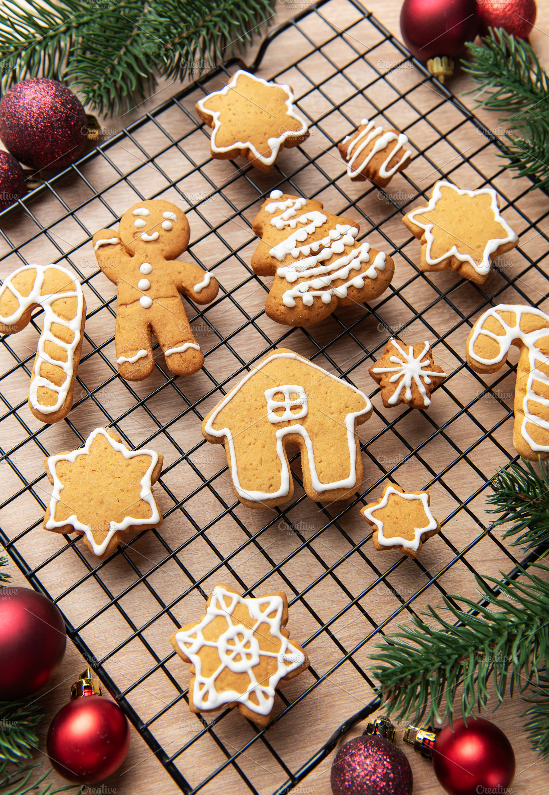 Christmas gingerbread cookies decorating festive holiday dessert, a Holiday Photo by Olena Rudo