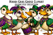 Mardi Gras Goose Clipart Bundle, an Illustration by Dream Creation (Thumbnail 1 of 6)